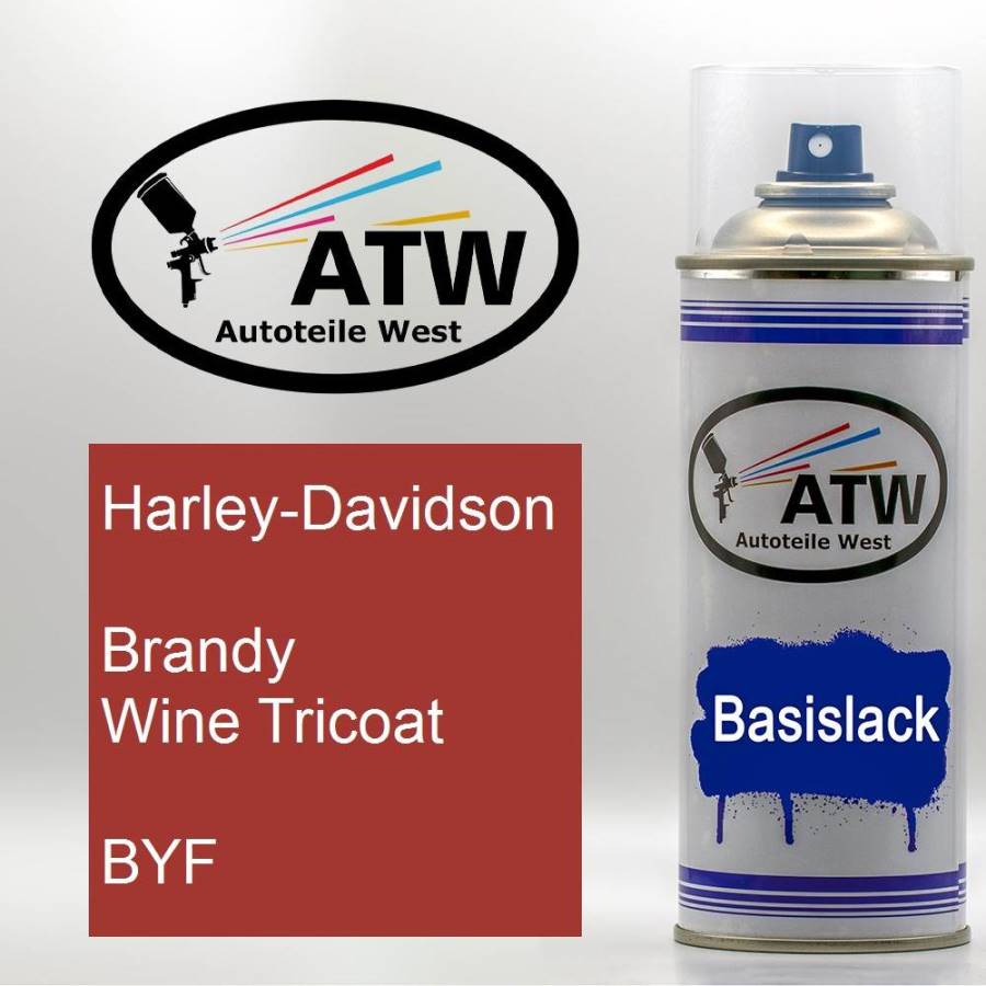Harley-Davidson, Brandy Wine Tricoat, BYF: 400ml Sprühdose, von ATW Autoteile West.